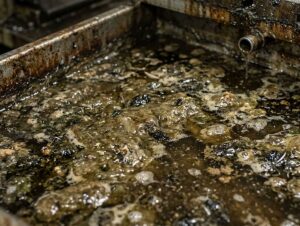 поверхность смазочного состава с высоким уровнем биопоражения